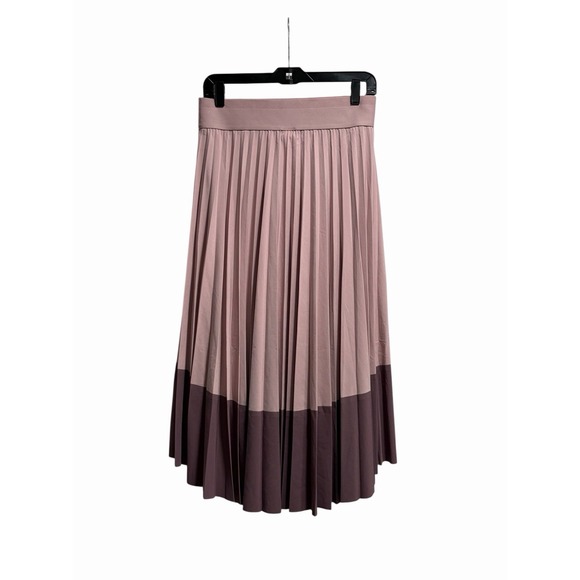 Athleta Swing Forward Pleated High Low Midi Skirt Size S Athleisure Pink Purple - Picture 4 of 4